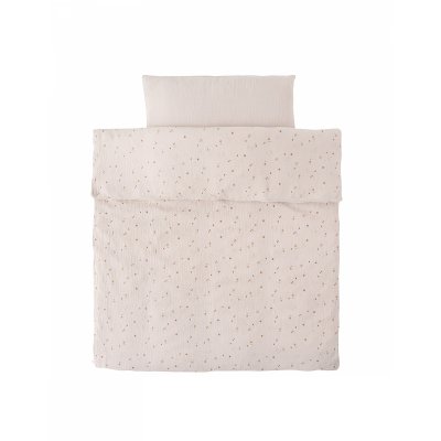 Housse de couette bali, moka & snow 100 x 140 cm