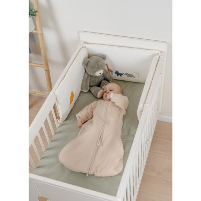 Gigoteuse nomade 70cm, mousseline de coton bio, 1-6 mois - beige