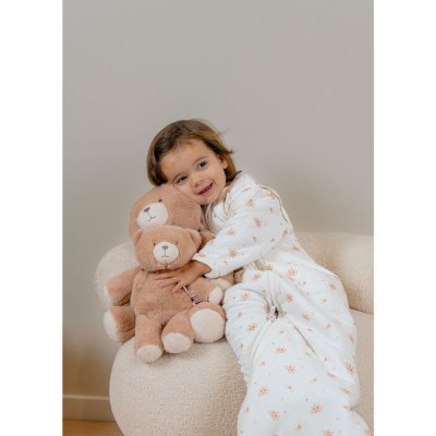 Gigoteuse nomade 100cm, coton bio, 6-24 mois, fleurs d'antan