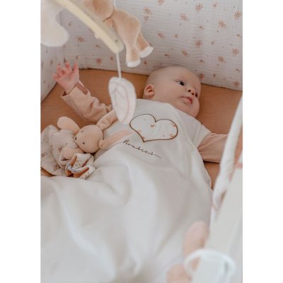 Gigoteuse 100cm, veloudoux® , 6-24 mois - fleurs d'antan