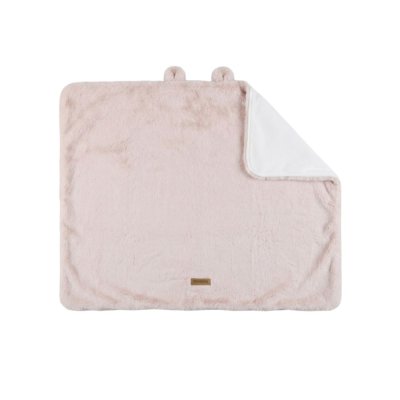 Couverture bébé 75 x 100 cm fausse fourrure rose