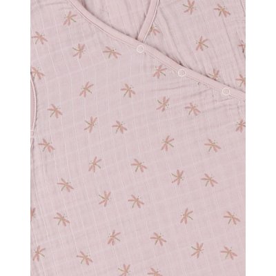 Gigoteuse pop 100cm rose mousseline imprimé libellule