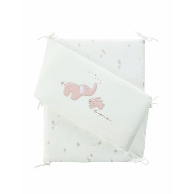 Tour de lit en veloudoux bali, moka & snow