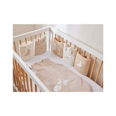 Protège barreaux tour de lit bali, moka & snow