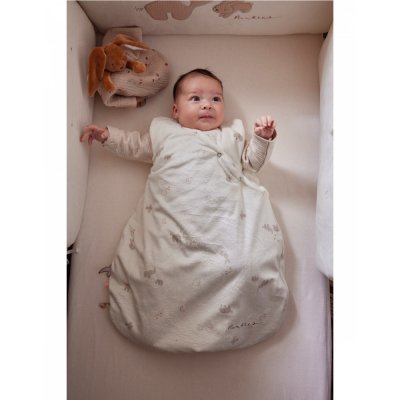 Gigoteuse 50 cm en veloudoux bali, moka & snow