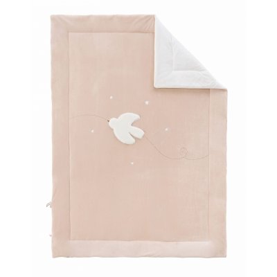 Couverture colombe 100x140 cm en veloudoux - bali, moka & snow