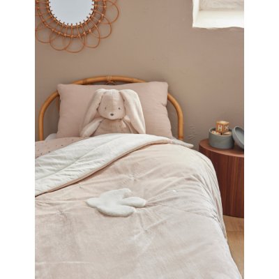 Couverture colombe 100x140 cm en veloudoux - bali, moka & snow