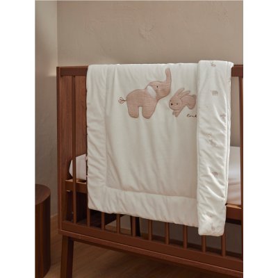 Couverture en veloudoux 75 x 100 cm bali, moka & snow