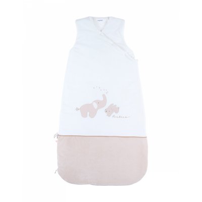 Gigoteuse 100cm en veloudoux bali, moka & snow