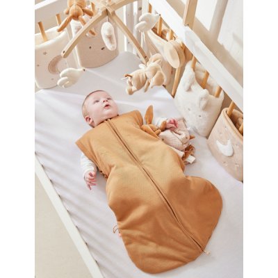 Gigoteuse 100cm jersey pointelle manches amovibles bali, moka & snow