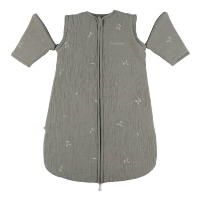 Gigoteuse 70cm jersey pointelle manches amovibles - brodée - kaki