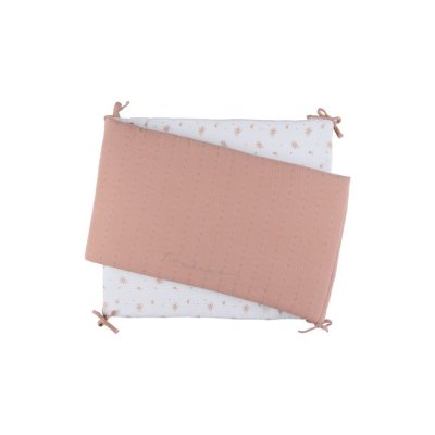 Tour de lit, mousseline bio - fleurs d'antan