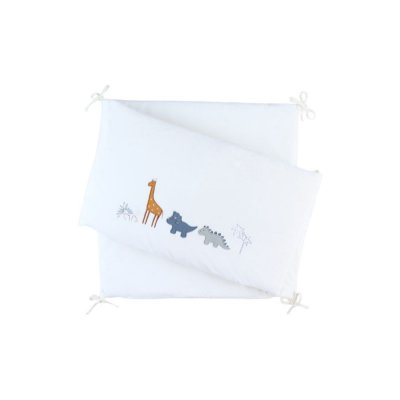 Tour de lit tiga, stegi & ops en veloudoux, écru