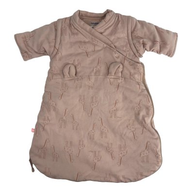 Les imparfaits - gigoteuse hiver 0-3 mois jersey bio rose girafe