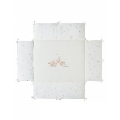 Tapis de parc 75x95cm en veloudoux bali, moka & snow