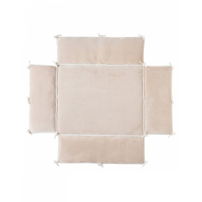 Tapis de parc 75x95cm en veloudoux bali, moka & snow