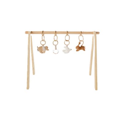 Arche d'éveil en bois + set de jouets d'activités bali, moka & snow