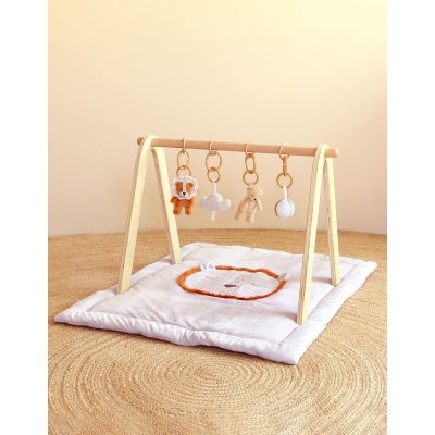 Arche d'éveil en bois + set de jouets d'activités babou&kendi