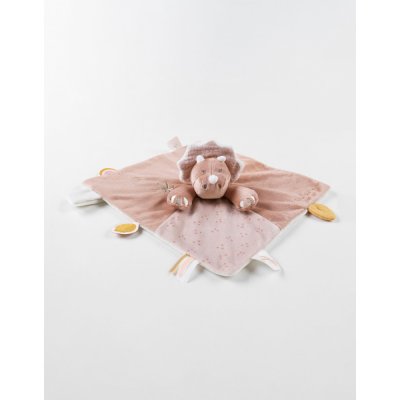 Doudou veloudoux tricératops rose