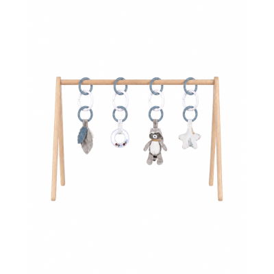 Arche d'éveil en bois avec set d'activités raku, lino & pico