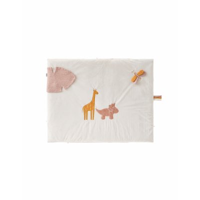Tapis de jeu et de parc en veloudoux écru 75 x 95 cm popsie gigi et louli