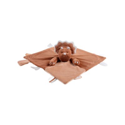 Doudou rhinocéros tout doux marron