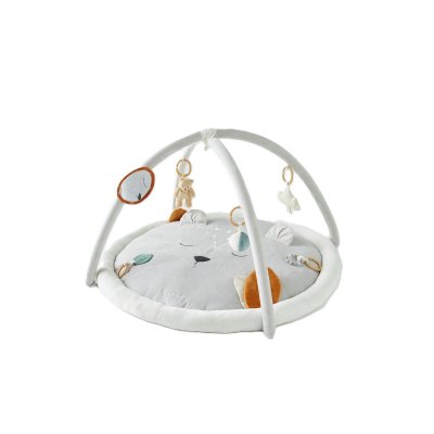 Tapis d'éveil kendi en veloudoux gris