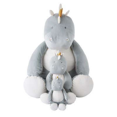 Peluche dinosaure gris - 40 cm
