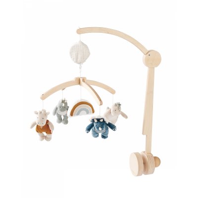 Mobile musical en bois stegi, tiga & ops