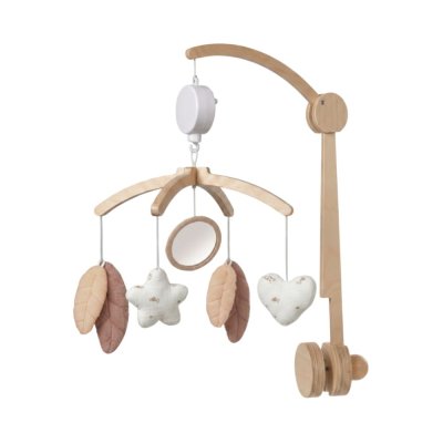 Mobile musical en bois vintage flowers