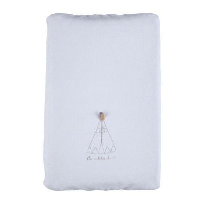 Housse de matelas à langer en éponge - plumes de lune