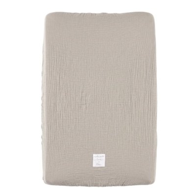 Housse de matelas à langer en coton bio beige