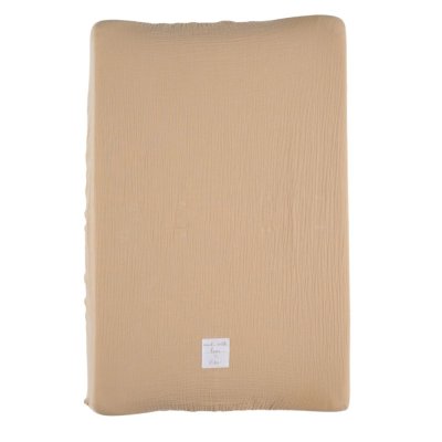 Housse de matelas à langer en coton bio sable