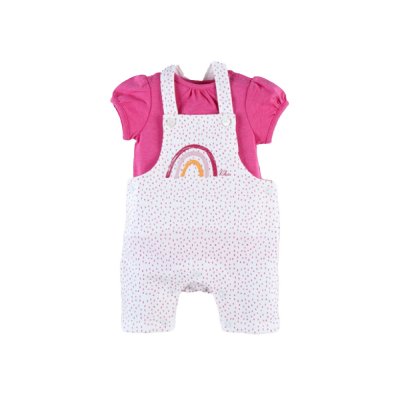 Ensemble bébé body et salopette arc en ciel 9 mois