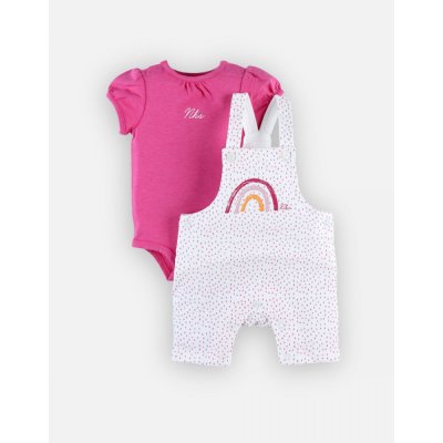 Ensemble bébé body et salopette arc en ciel 9 mois