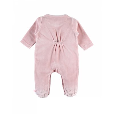 Pyjama bébé en velours tiga rose - 12 mois