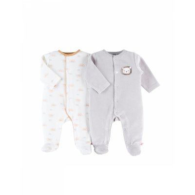 Lot de 2 pyjamas bébé en velours babou & kendi 9 mois