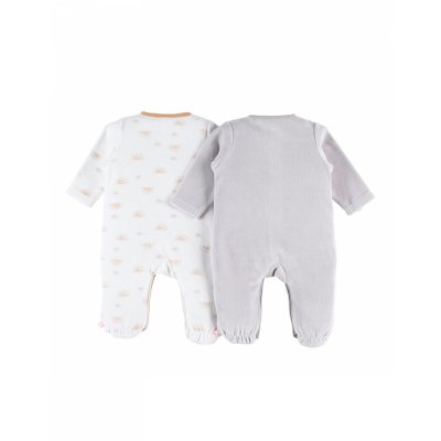 Lot de 2 pyjamas bébé en velours babou & kendi 18 mois