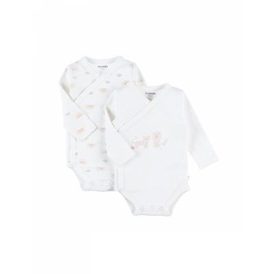 Lot de 2 bodies coton bio manches longues 12 mois - babou & kendi