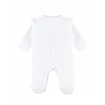 Pyjama bébé en velours babou & kendi écru 3 mois
