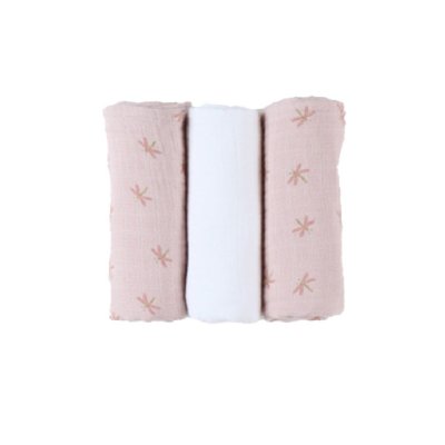 Lot de 3 langes en mousseline popsie gigi et louli