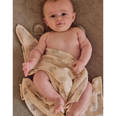 Lot 2 langes 100x100cm mousseline - vert