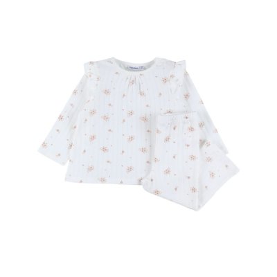 Lot de 2 pyjamas enfant manches longues, jersey - vintage flowers - 6ans