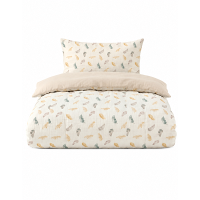 Housse de couette 100x140 cm plumes de lune