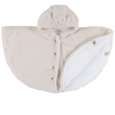 Poncho fausse fourrure beige 6-12m mix and match