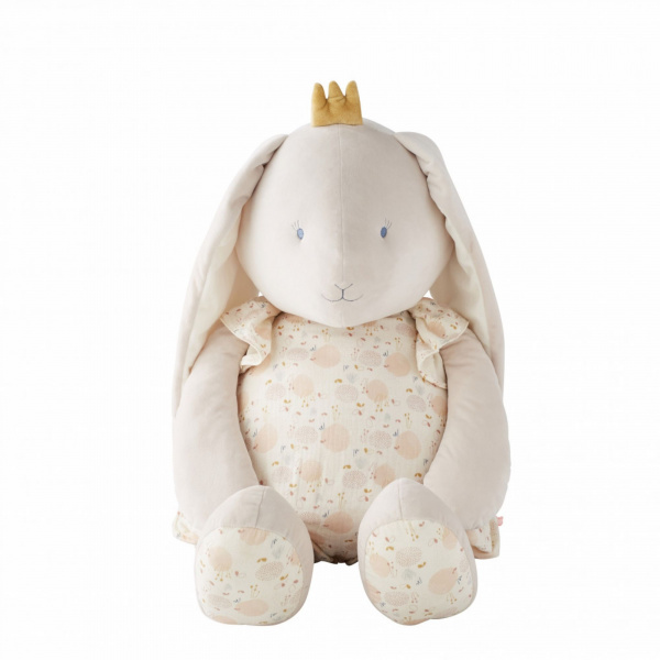 Les imparfaits - peluche large pili veloudoux beige 90 cm Noukies
