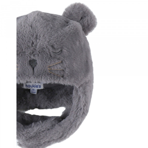 Chapka 0-6 mois groloudoux grise Noukies