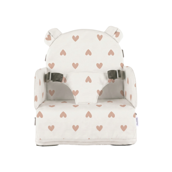 Rehausseur de chaise bébé pliable et imperméable coeurs Noukies