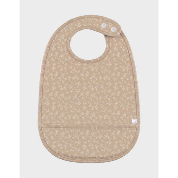 Lot de 3 bavoirs imperméables et poche récupératrice brindilles Noukies