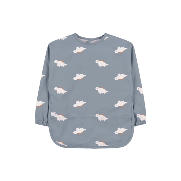 Bavoir imperméable à manches et poche récupératrice dinos 6m+ Noukies